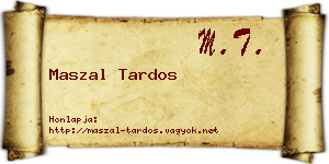 Maszal Tardos névjegykártya